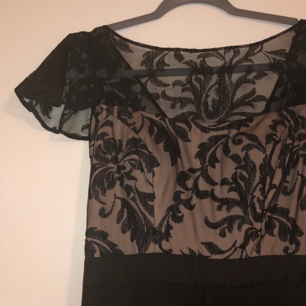 Black lace formal dress